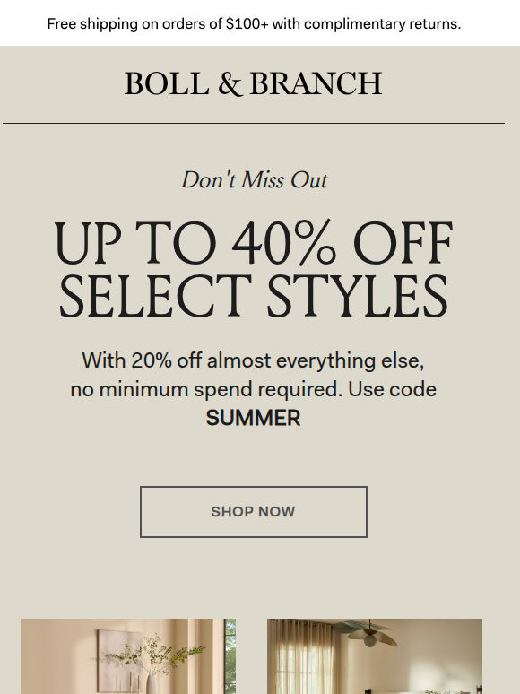 Even more styles now up to 40% OFF