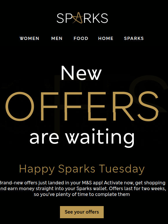 Tuesday = new Sparks offer day ✨​