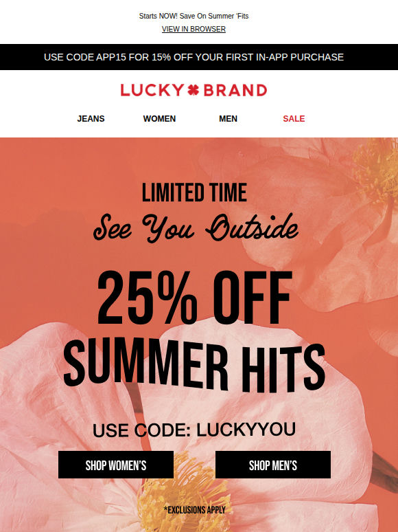 25% Off This Season’s Best Styles