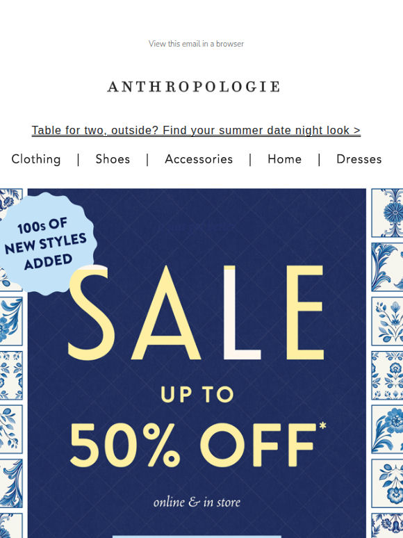 FOR YOU... 100s of New Sale Styles