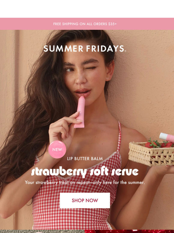 NEW 🍓 Lip Butter Balm Strawberry Soft Serve
