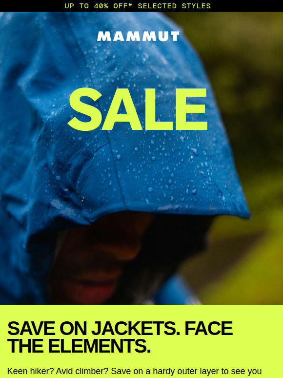 Save up to 40% on hardshell jackets 🌦️