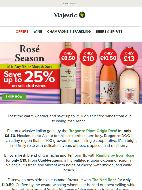 Celebrate Rosé Season and save up to 25%!