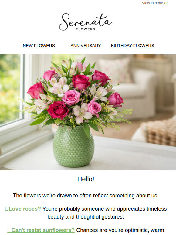 🌸 What's your flower personality?