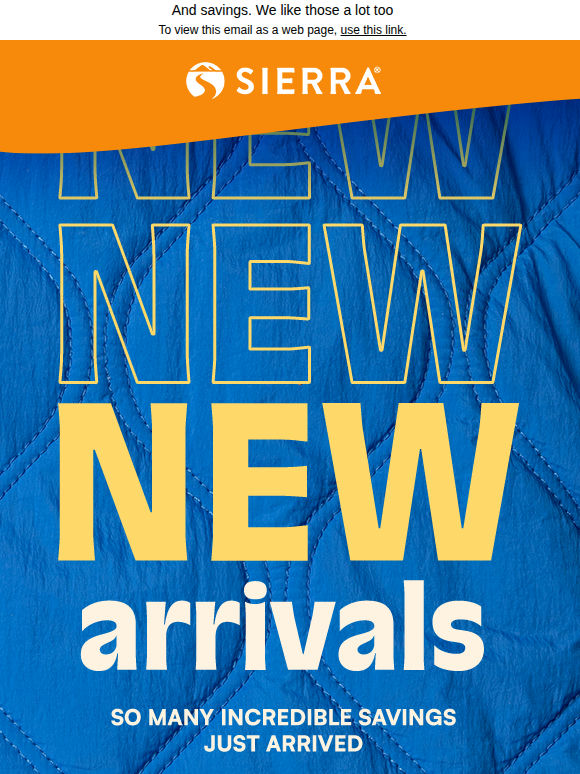 We’re all about new arrivals