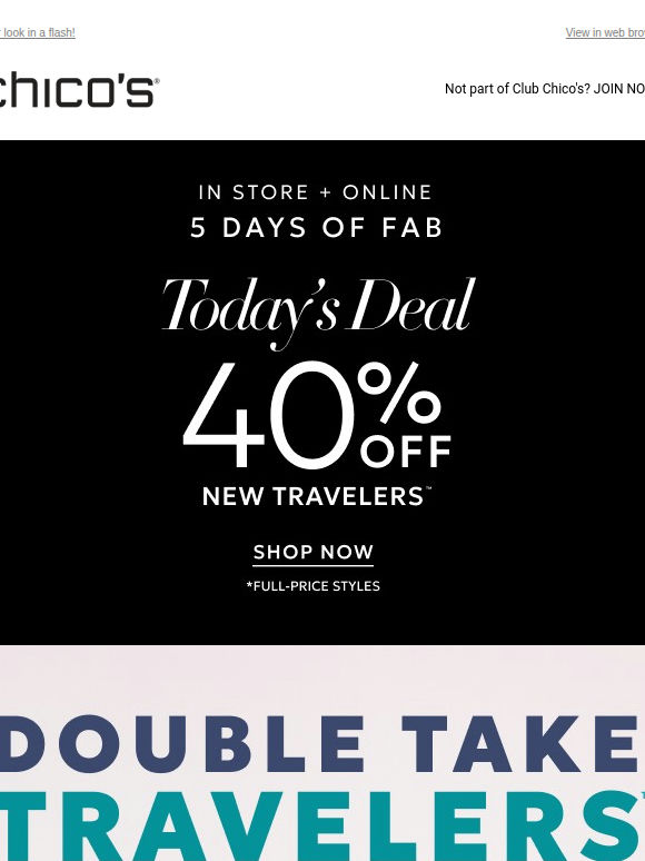 Your 2-in-1 occasion layer + 40% Off New Travelers™ Ends Tonight