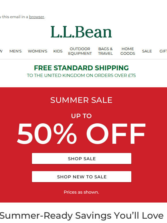 Summer Sale: Up to 50% OFF