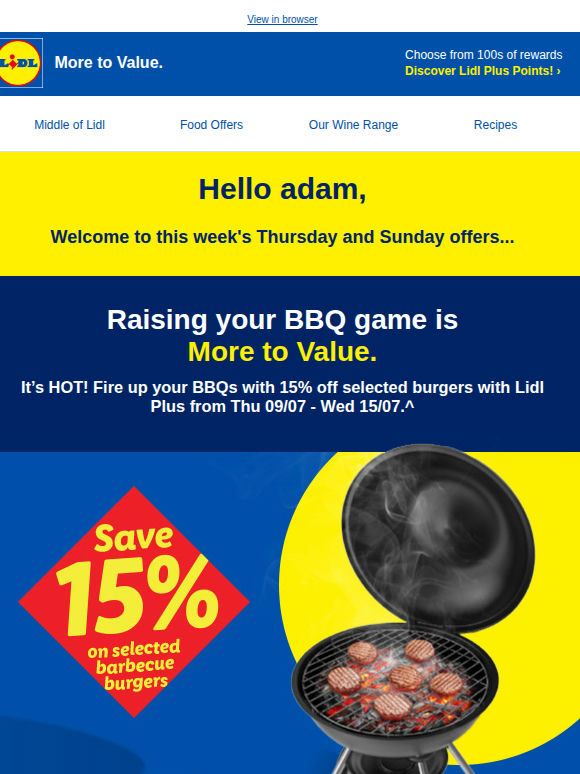 Get 15% off selected burgers...grilliant! ☀️