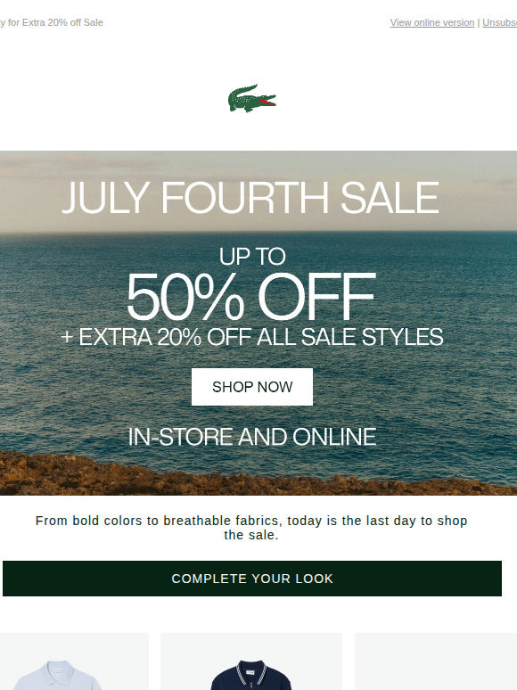 Sale Ends at Midnight