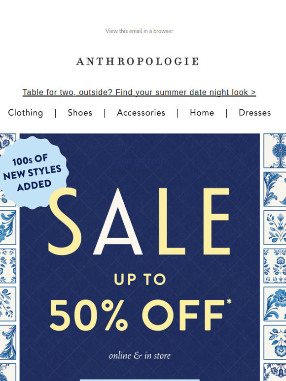 Make way for NEW STYLES IN SALE