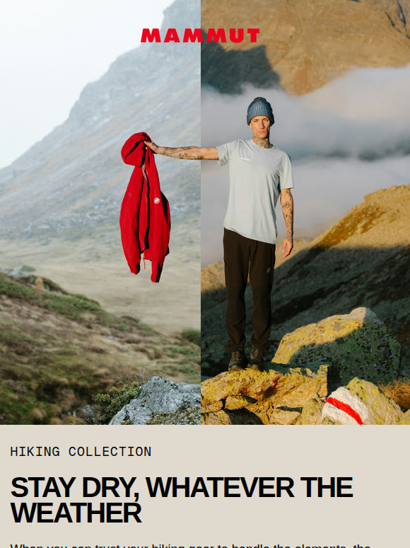 Outsmart the forecast with our hiking gear 🌦️