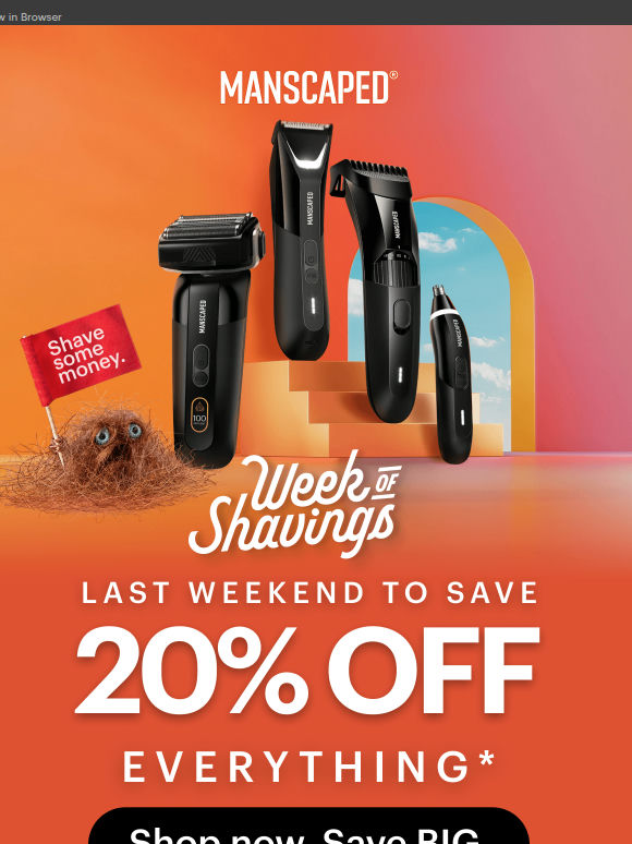 ⏰🪒✨ Don’t miss 20% OFF sitewide during Week of Shavings