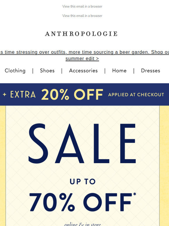 Round Two: Extra 20% Off Sale Is Back