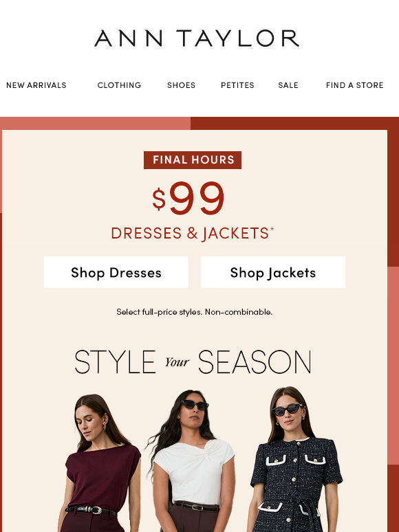 Your Closet’s Calling For $99 Dresses & Jackets ☎️