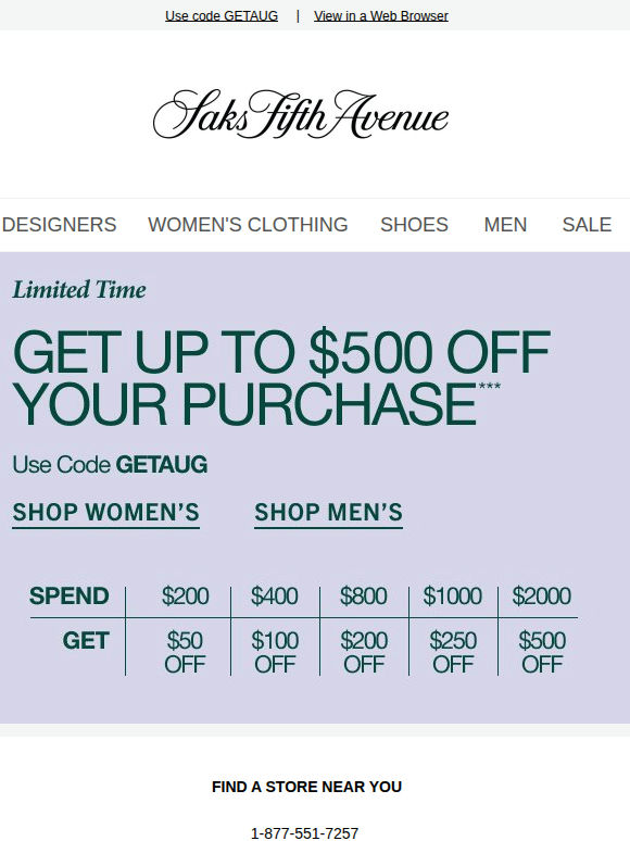 Reminder: Get up to $500 off today