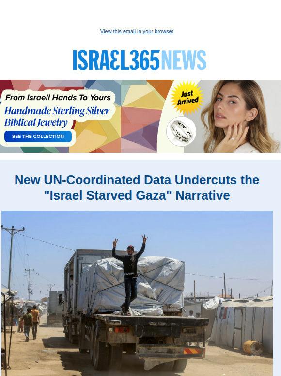 New UN-Coordinated Data Undercuts the "Israel Starved Gaza" Narrative Today's Top Stories