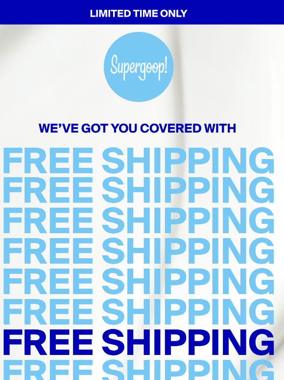 Don’t miss out: FREE shipping on all orders
