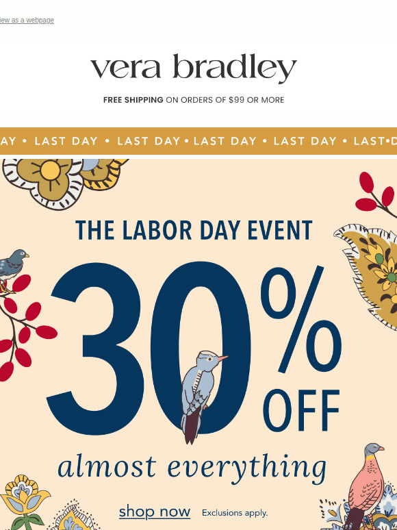Final call: 30% off bestsellers, new fall arrivals & more