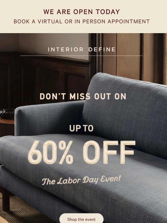 Save up to 60% on the biggest sale of the year