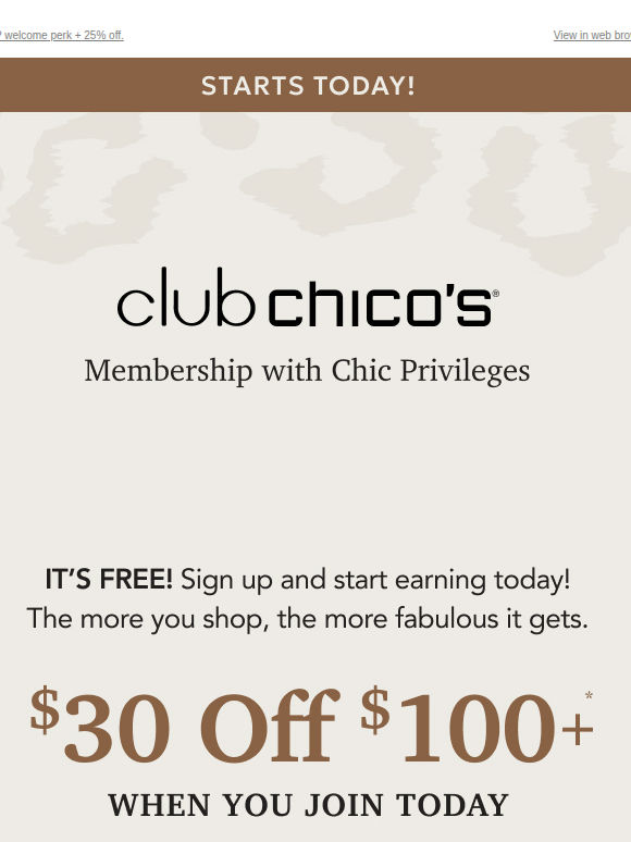 Join our inner circle! Here’s $30 OFF $100+ to start (excl. apply)