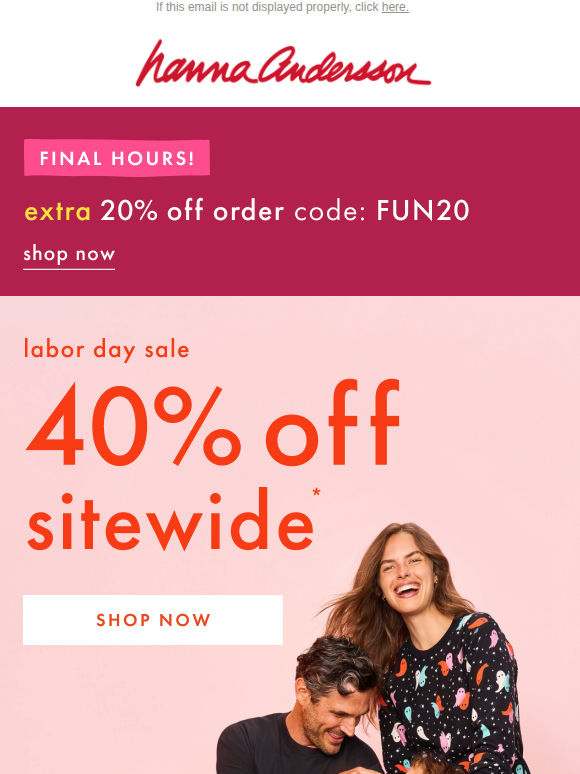 FINAL HOURS ⌛ Extra 20% Off + 40% Off