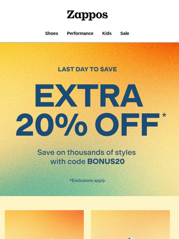 Ends today: extra 20% OFF fall picks