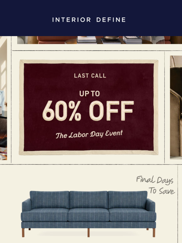 LAST CALL: up to 60% off