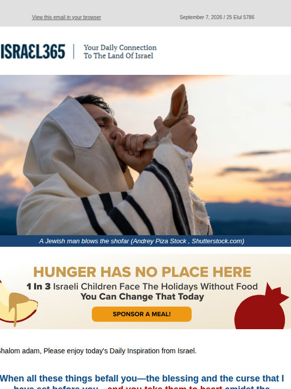 Why Did God Put Rosh Hashanah First?