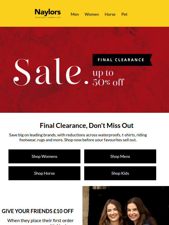 Final Clearance Now Live