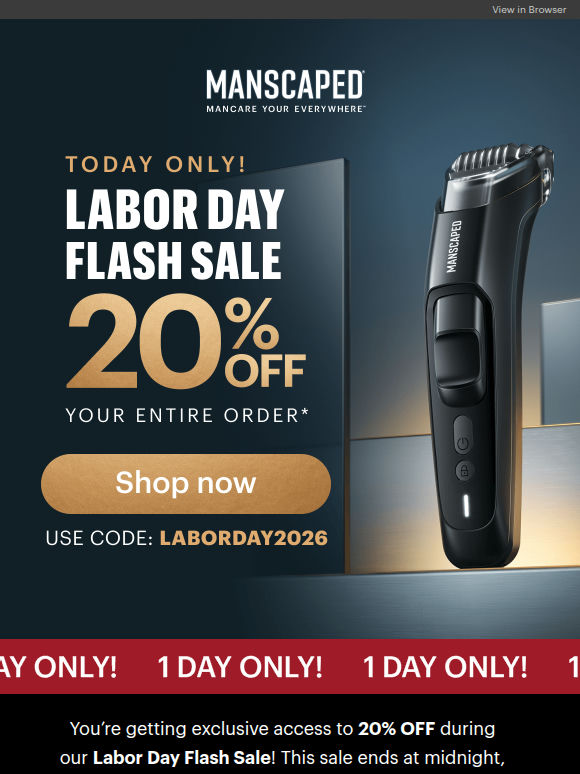 The Labor Day Flash Sale is on