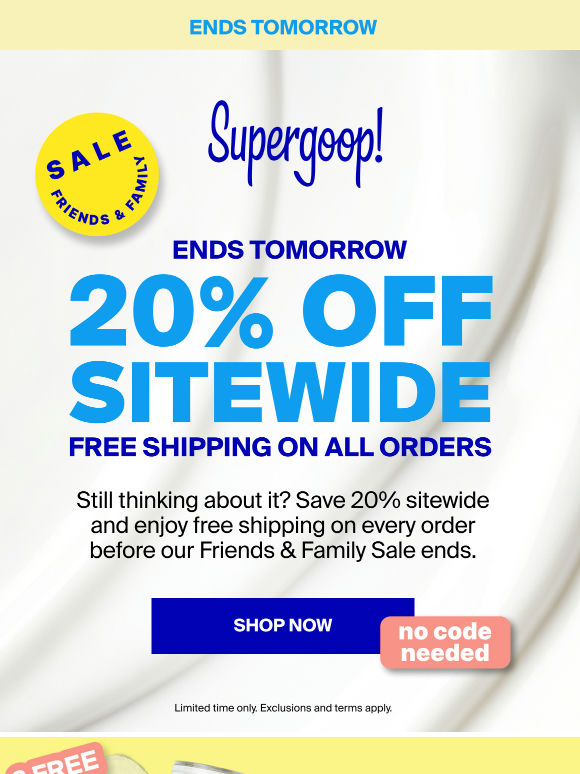 Ending soon: don’t miss 20% off sitewide!