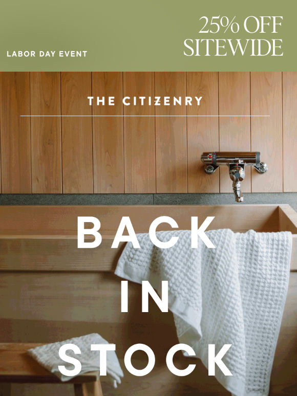 Back in stock and 25% off