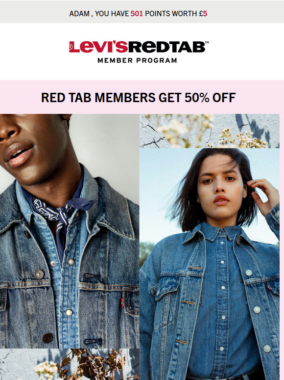 Red Tab Members get 50% Off