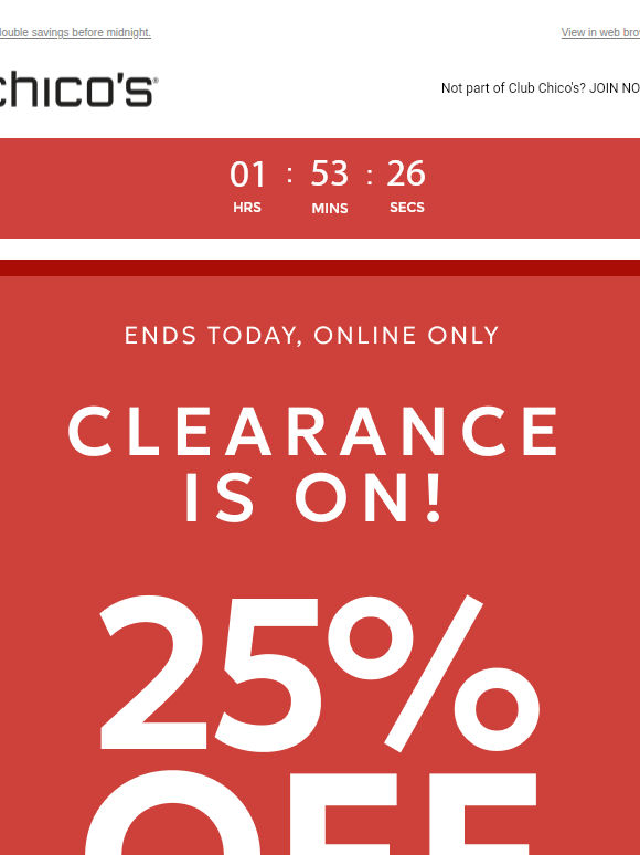 Maximize Your Markdowns: 25% + EXTRA 15% off ENDS TODAY