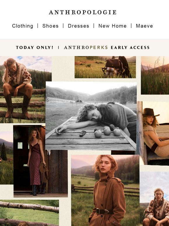 Today ONLY: AnthroPerks Early Access