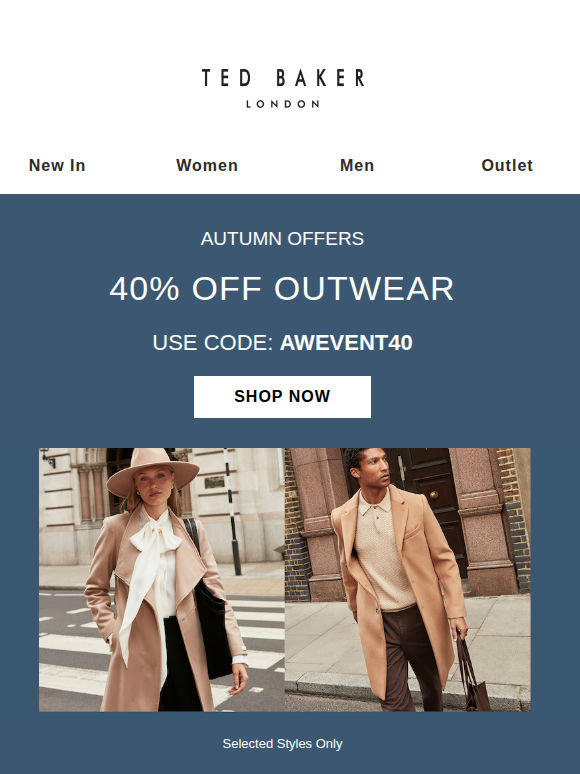 40% OFF Outerwear for Autumn