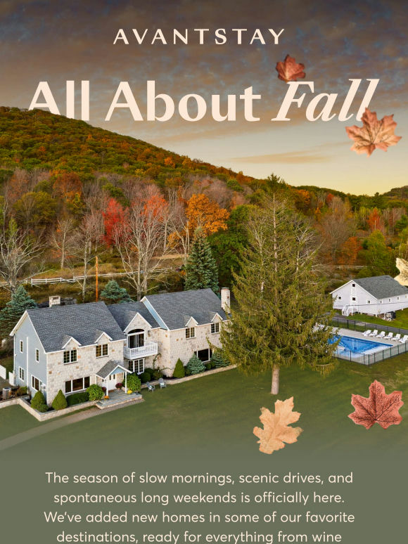 New homes for your next fall getaway