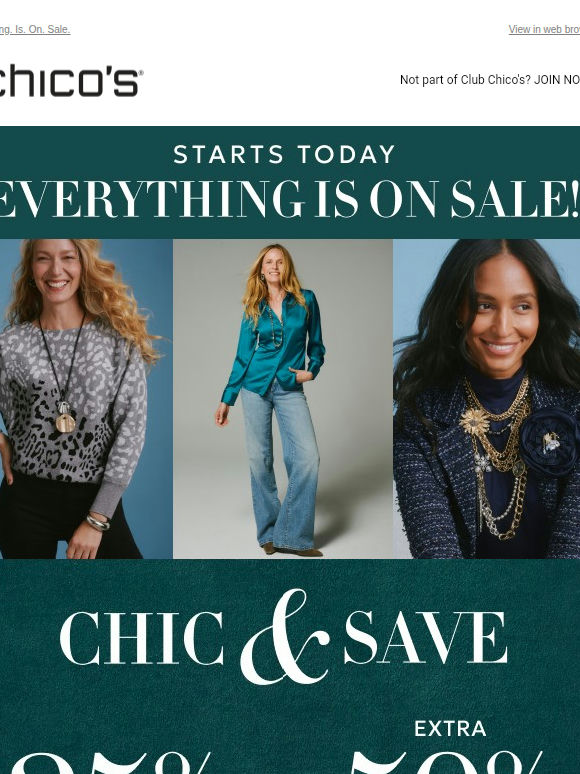 Starts NOW! 25% Off Newness + Extra 50% Off Markdowns