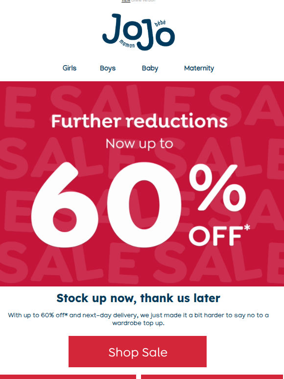 SALE: Now up to 60% off