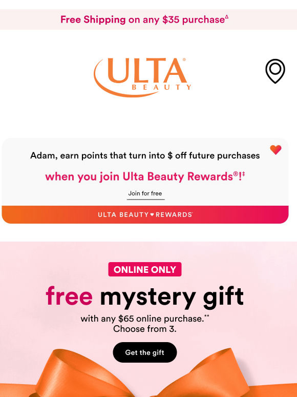 Ends tonight: Take 20% off your online purchase⁺ when you join Ulta Beauty Rewards® for free (terms & excl. apply) 🫶