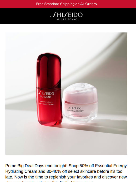 Last Chance! 30-50% Off Shiseido Skincare Favorites Exclusively On Amazon