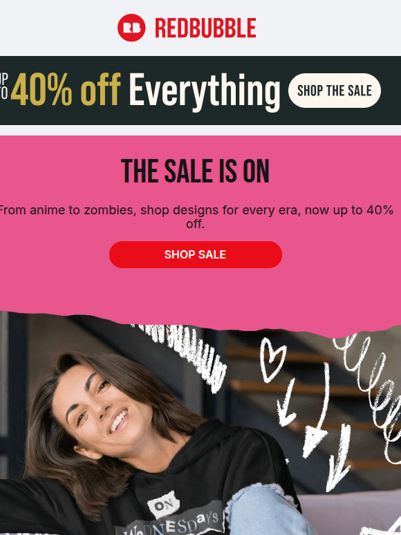 Everything is up to 40% off sitewide 💅 Not to be dramatic