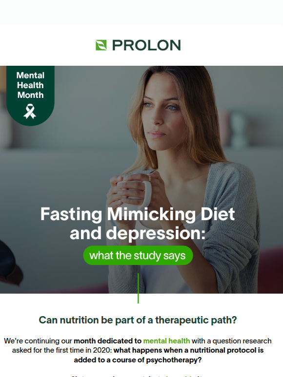 🔬 A study on the Fasting Mimicking Diet and depression
