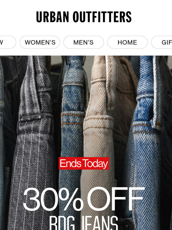 Don't Miss Out! 30% Off BDG Jeans