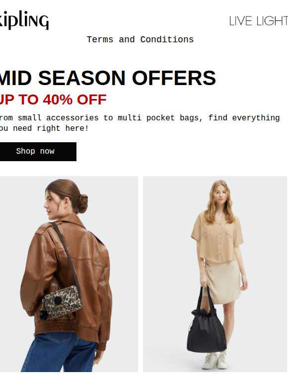 Mid-Season Offers 🤎 Your favorite bag is now up to 40% OFF