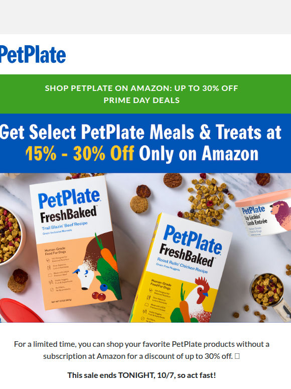 PetPlate is on Sale for Amazon Prime Day! 💙