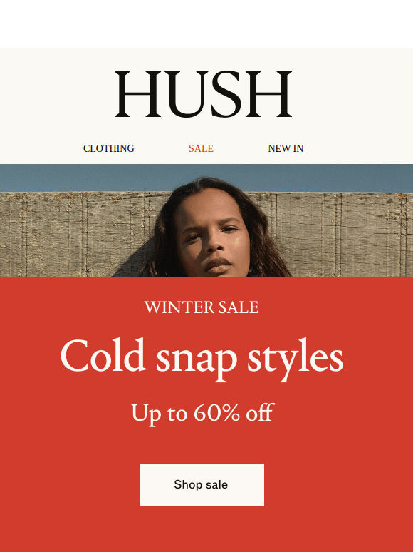 Up to 60% off cold weather styles