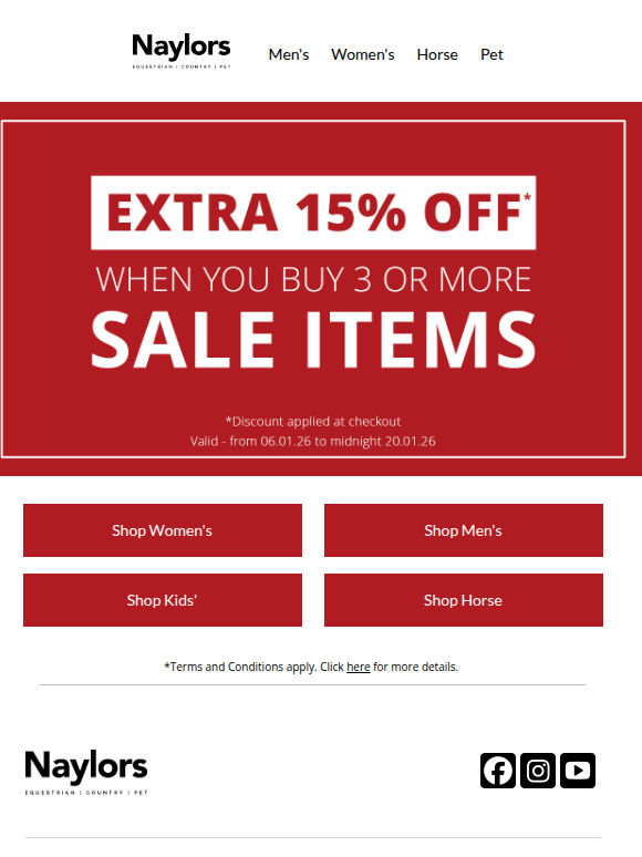 Extra 15% OFF