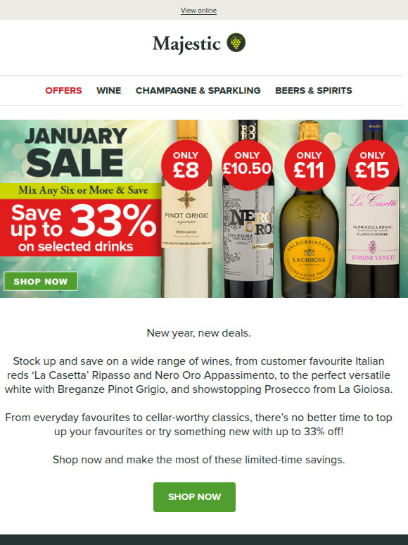 Save up to 33% with our January Sale!