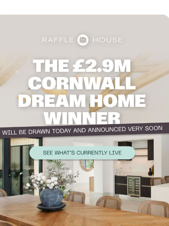 The £2.9m Cornwall Dream Home Winner Will Be Drawn Today!